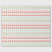 Green-Yellow-Red Pixel knit Pattern Geschenkpapier (Flach)