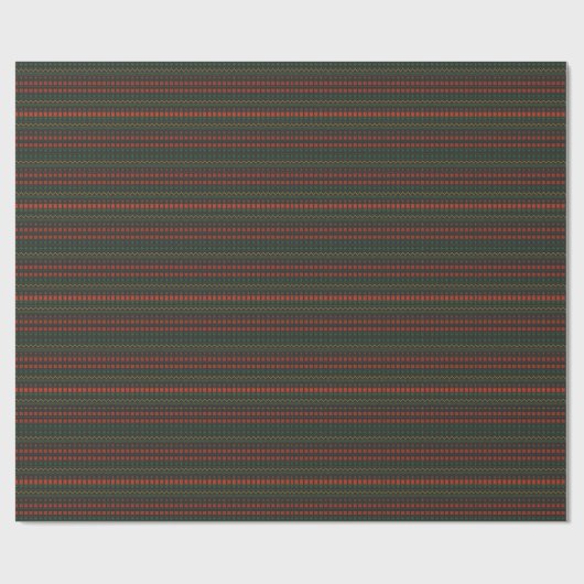 Green-Yellow-Red Pixel knit Pattern Geschenkpapier (Flach)