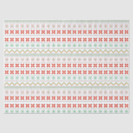 Green-Yellow-Red Pixel knit Pattern Seidenpapier