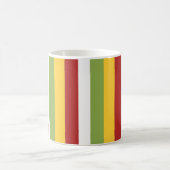Green Yellow Red Stripes Kaffeetasse (Mittel)