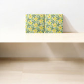 Green Yellow Retro Y2K 70er Blume Muster Fliese