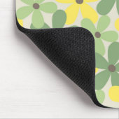 Green Yellow Retro Y2K 70er Blume Muster Mousepad (Ecke)