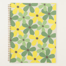 Green Yellow Retro Y2K 70er Blume Muster