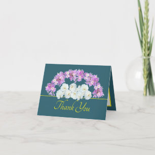 Green Yellow Roses Crocuses Garland Vielen Dank Karte