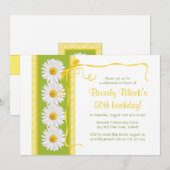 Green Yellow Shasta Daisy Einladung zum Geburtstag (Vorne/Hinten)
