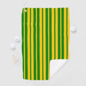 Green Yellow Stylish Stripes Pattern Design Golfhandtuch (Insitu)