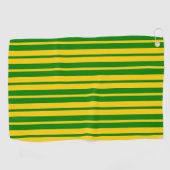 Green Yellow Stylish Stripes Pattern Design  Golfhandtuch (Horizontal)