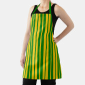 Green Yellow Stylish Stripes Pattern Design  Schürze