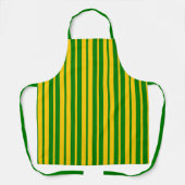 Green Yellow Stylish Stripes Pattern Design Schürze (Vorderseite)