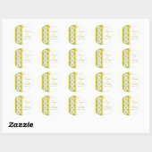 Green Yellow White Shasta Daisy Wedding Sticker (Blatt)