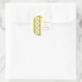 Green Yellow White Shasta Daisy Wedding Sticker (Tasche)