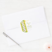 Green Yellow White Shasta Daisy Wedding Sticker (Umschlag)