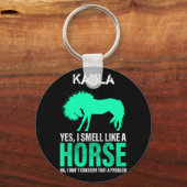 Green Yes I Smell Like A Horse Personalized  Schlüsselanhänger (Vorderseite)