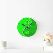 Green Yin Yang Art Runde Wanduhr (Zuhause)