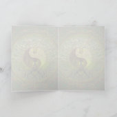 Green Yin Yang Mandala mit Baum des Lebens Karte (Innenseite)