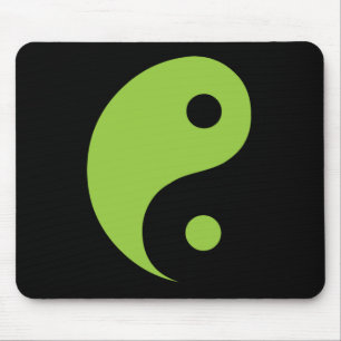 Green Yin Yang Taoist Symbol Mousepad