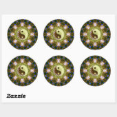 Green YinYang Mandala Sticker (Blatt)
