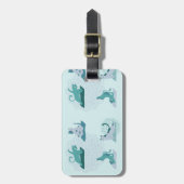 Green Yoga Cats Gepäckanhänger (Vorderseite vertikal)