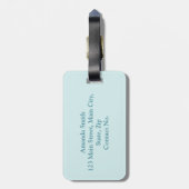 Green Yoga Cats Gepäckanhänger (Rückseite vertikal)