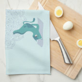 Green Yoga Cats Geschirrtuch (Viertel Falte)