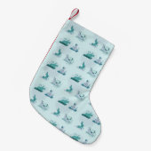 Green Yoga Cats Kleiner Weihnachtsstrumpf (Vorderansicht (hängend))