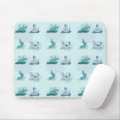 Green Yoga Cats Mousepad (Mit Mouse)