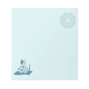 Green Yoga Cats Notizblock