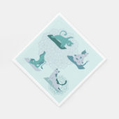 Green Yoga Cats Serviette (Ecke)