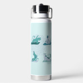 Green Yoga Cats Trinkflasche (Hinten)