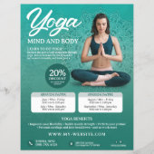 Green Yoga Class Flyer (Vorne)