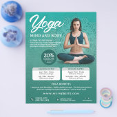 Green Yoga Class Flyer (Einzeln)