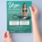 Green Yoga Class Flyer (Hand)