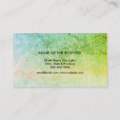 Green Yoga Instructor Lotus Blume Wasserfarbe Visitenkarte (Rückseite)