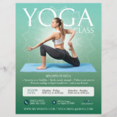 Green Yoga Instructor Studio Classes Flyer (Vorne)