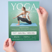 Green Yoga Instructor Studio Classes Flyer (Hand)