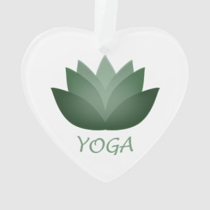 Green Yoga Lotus Blume Ornament