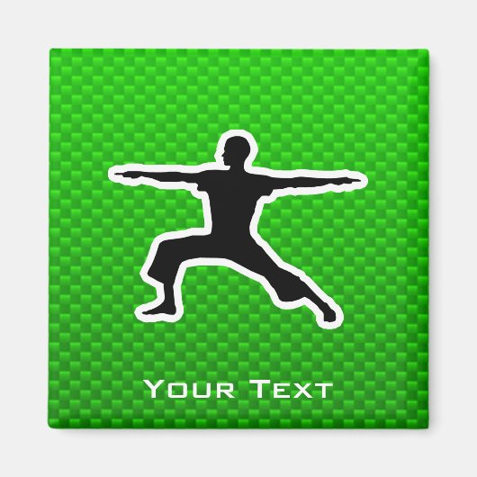 Green Yoga Magnet (Vorne)