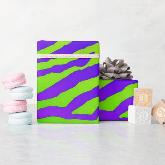 Green Zebra Geschenkpapier (Babyparty)