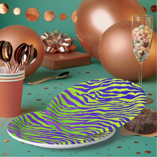 Green Zebra Pappteller (Multi)