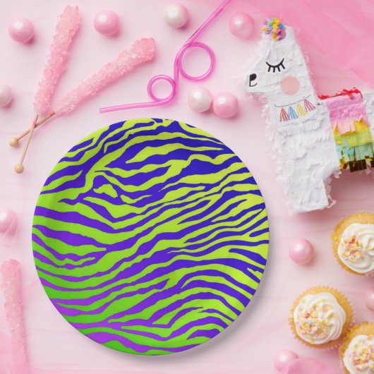 Green Zebra Pappteller (Party)