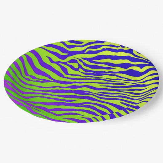Green Zebra Pappteller (Schrägansicht)