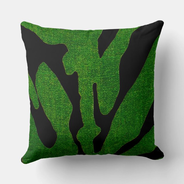 Green Zebra Pillow Kissen (Rückseite)