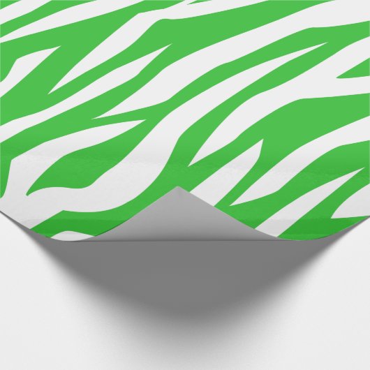 Green Zebra Print Geschenkpapier (Ecke)