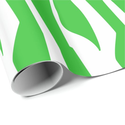 Green Zebra Print Geschenkpapier (Rolleneckpunkt)