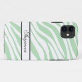 Green Zebra Print personalisiert iPhone 5 Fall Case-Mate iPhone Hülle (Rückseite (Horizontal))