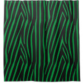Green Zebra Stripes Duschvorhang (Vorderseite)