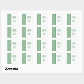 Green Zickzack Border Danke Stickers (Blatt)