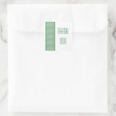 Green Zickzack Border Danke Stickers (Tasche)