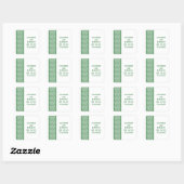 Green Zickzack Border Save the Date Stickers (Blatt)