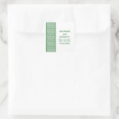 Green Zickzack Border Save the Date Stickers (Tasche)